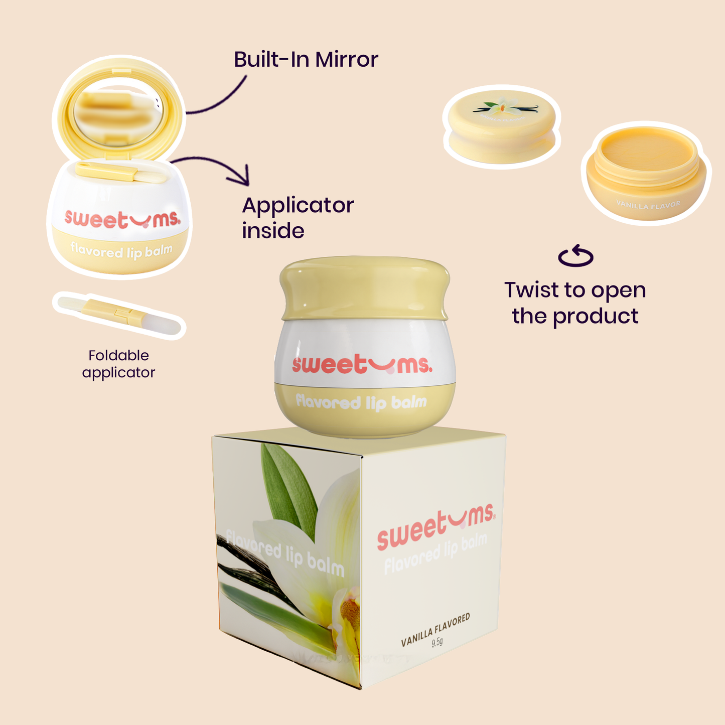 Vanilla Flavored Lip Balm Gloss Trending Valentine's Day