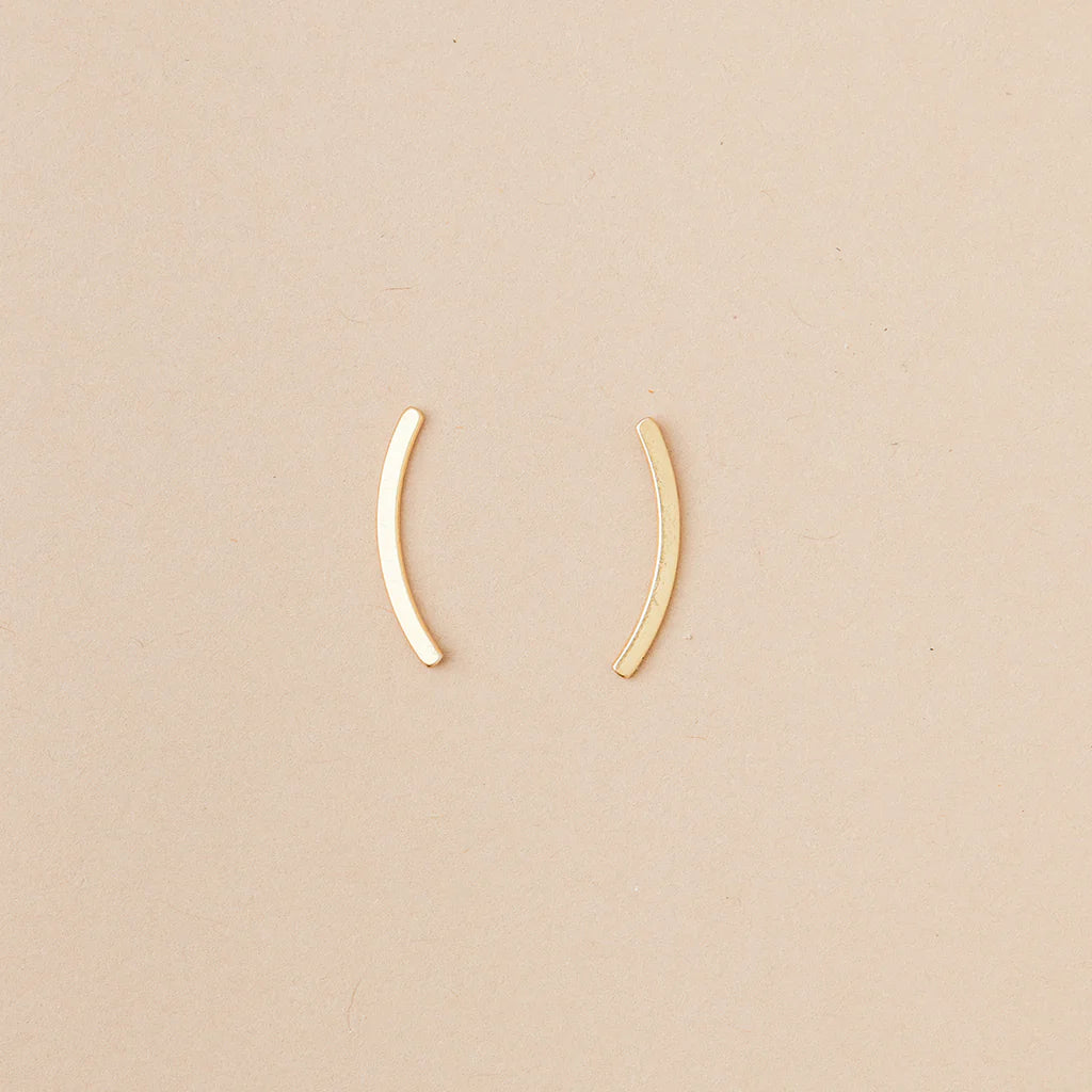 Refined Earring Collection - Comet Curve/Gold Vermeil