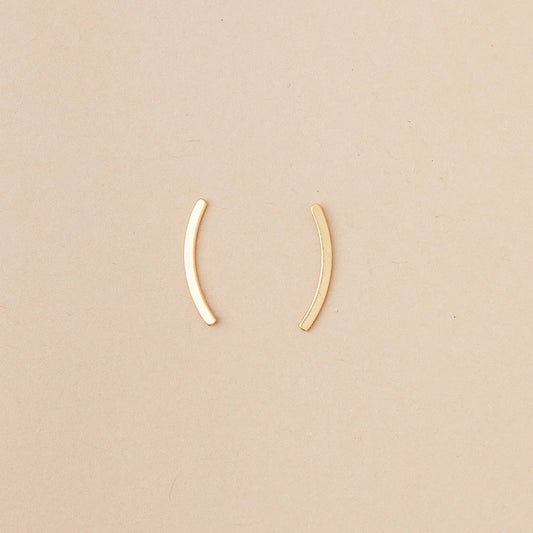 Refined Earring Collection - Comet Curve/Gold Vermeil
