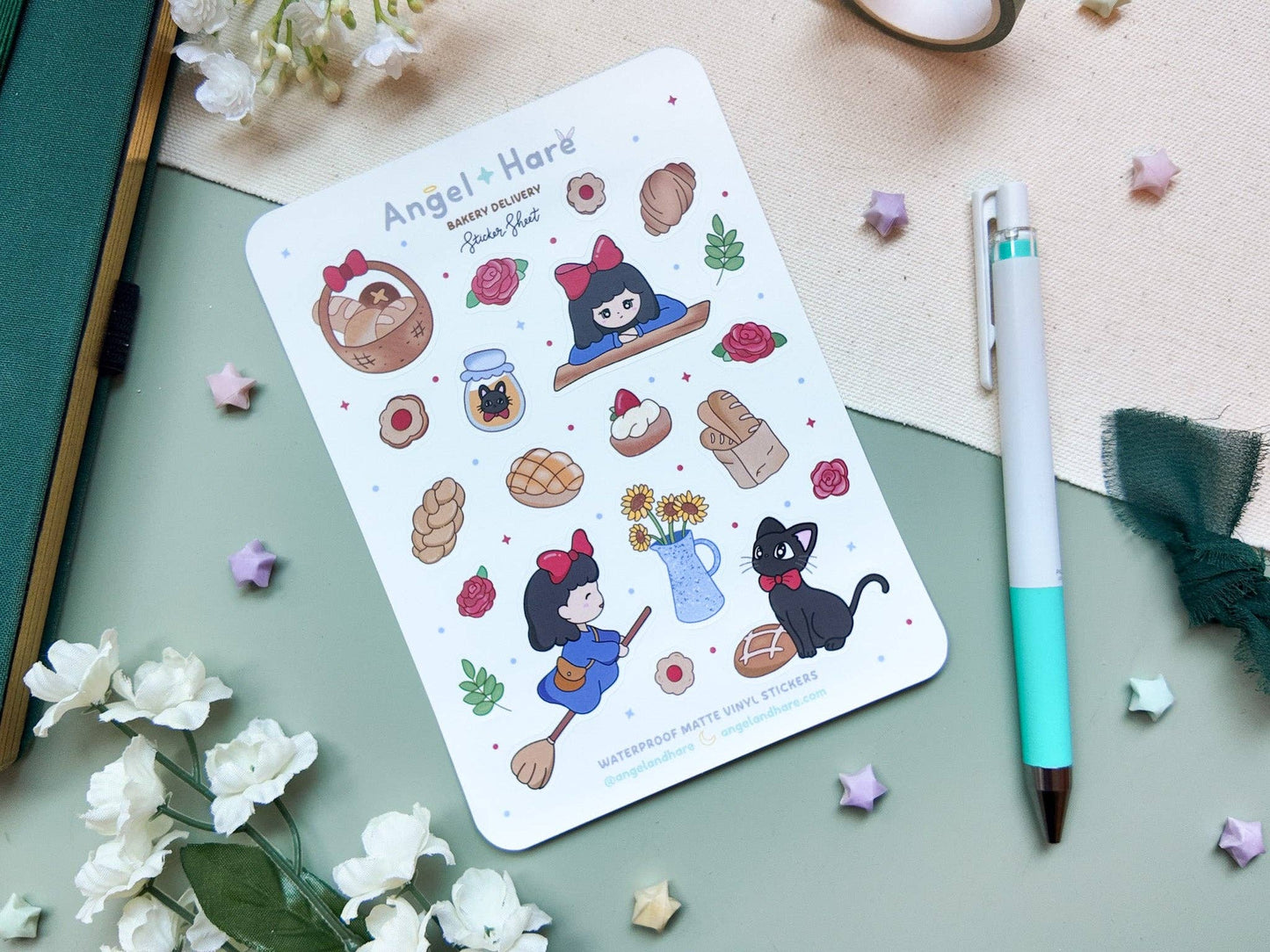 Bakery Delivery Waterproof Sticker Sheet