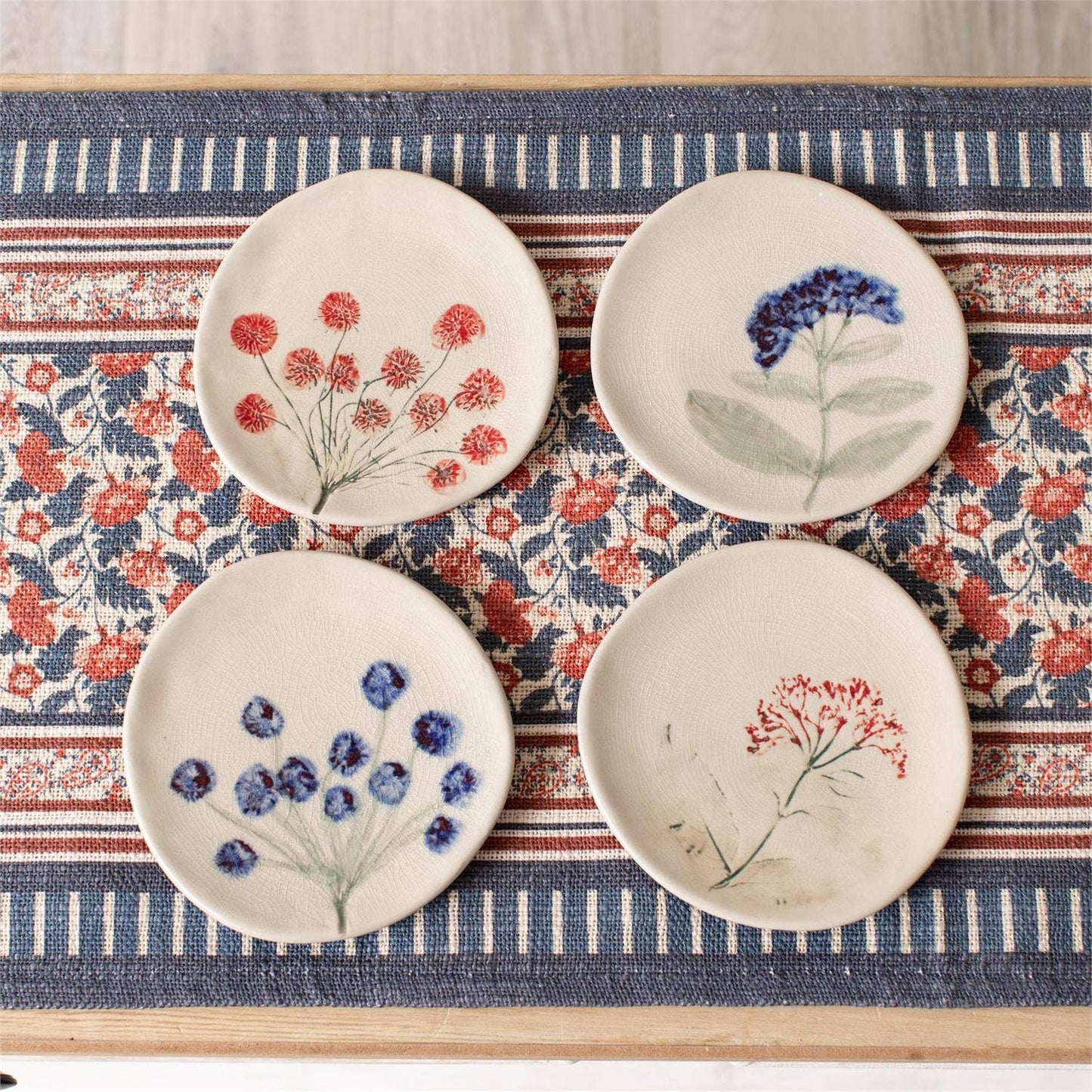 Pressed Wildflower Mini Plates Assorted