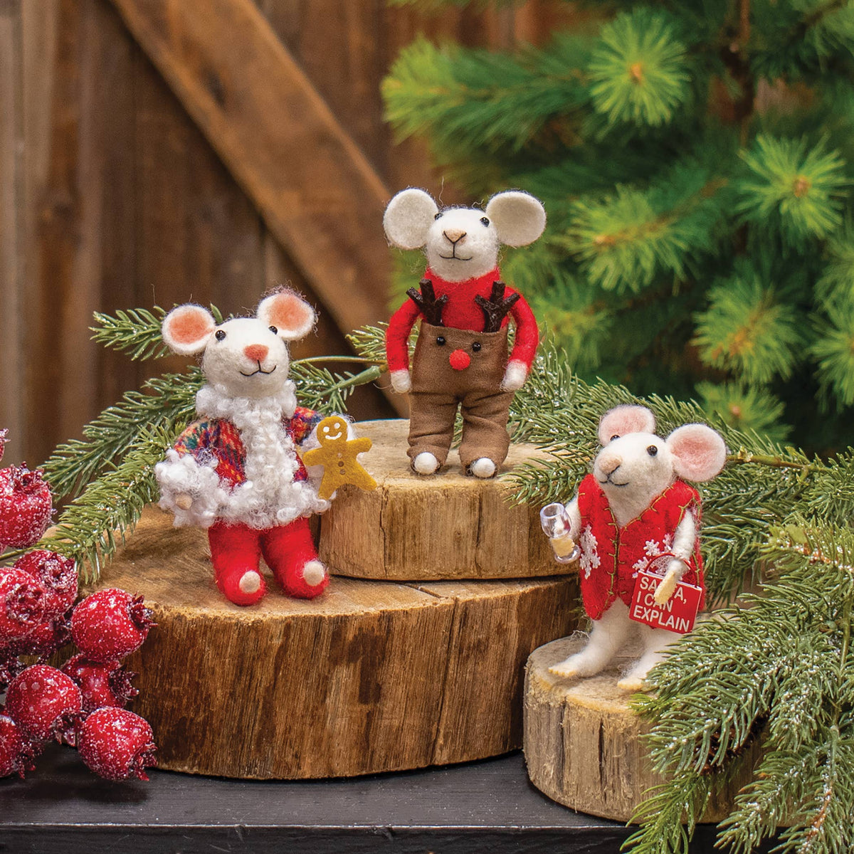 Santa I Can Explain Mouse Ornament