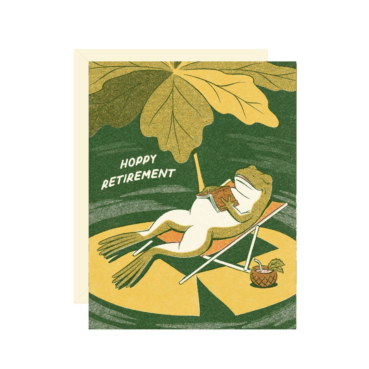 Hoppy Retirement Frog Greeting Card