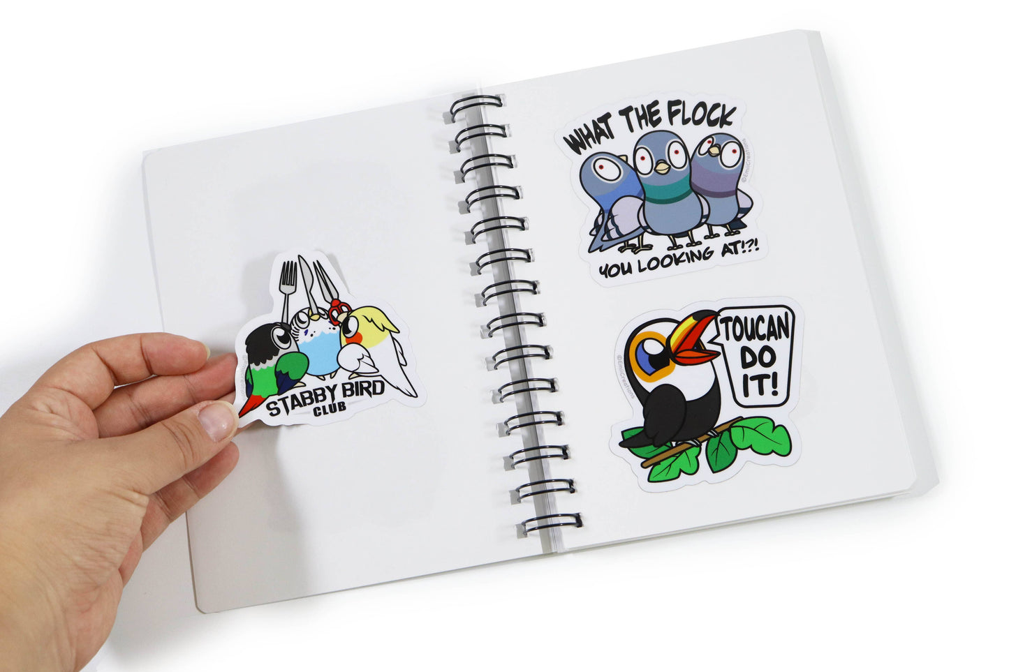Cute Bird Claw Machine Reusable Sticker Book