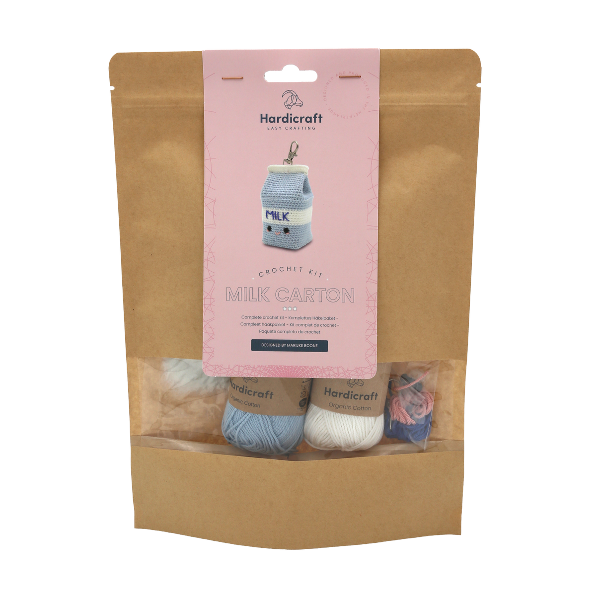 DIY Crochet Kit - Milk Carton Bag Charm