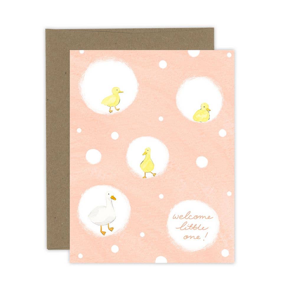 Baby Ducklings - Welcome Little One Greeting Card | New  Mom Baby Card