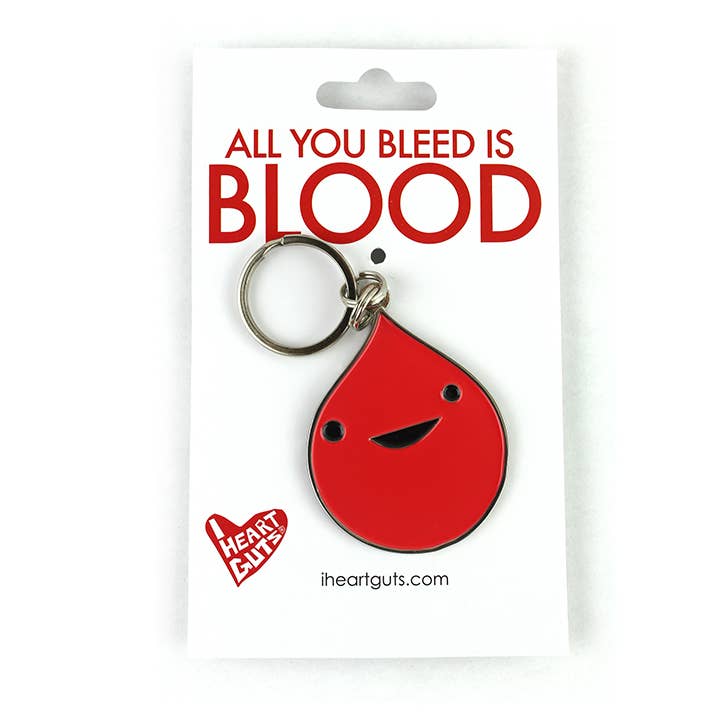 Blood Enamel Keychain - All You Bleed Is Blood