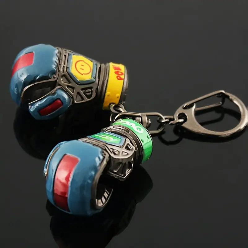 A pair of Boxing gloves metal keychain