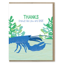 Load image into Gallery viewer, Rare Friend Blue Lobster Thank You Card
