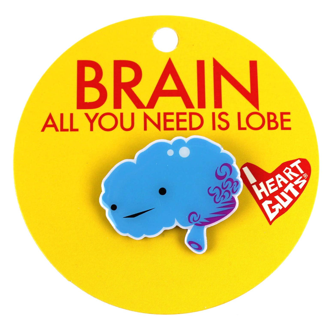 Brain Lapel Pin - All You Need Is Lobe