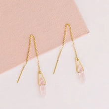 Load image into Gallery viewer, Threader - Rose Quartz - Earring
