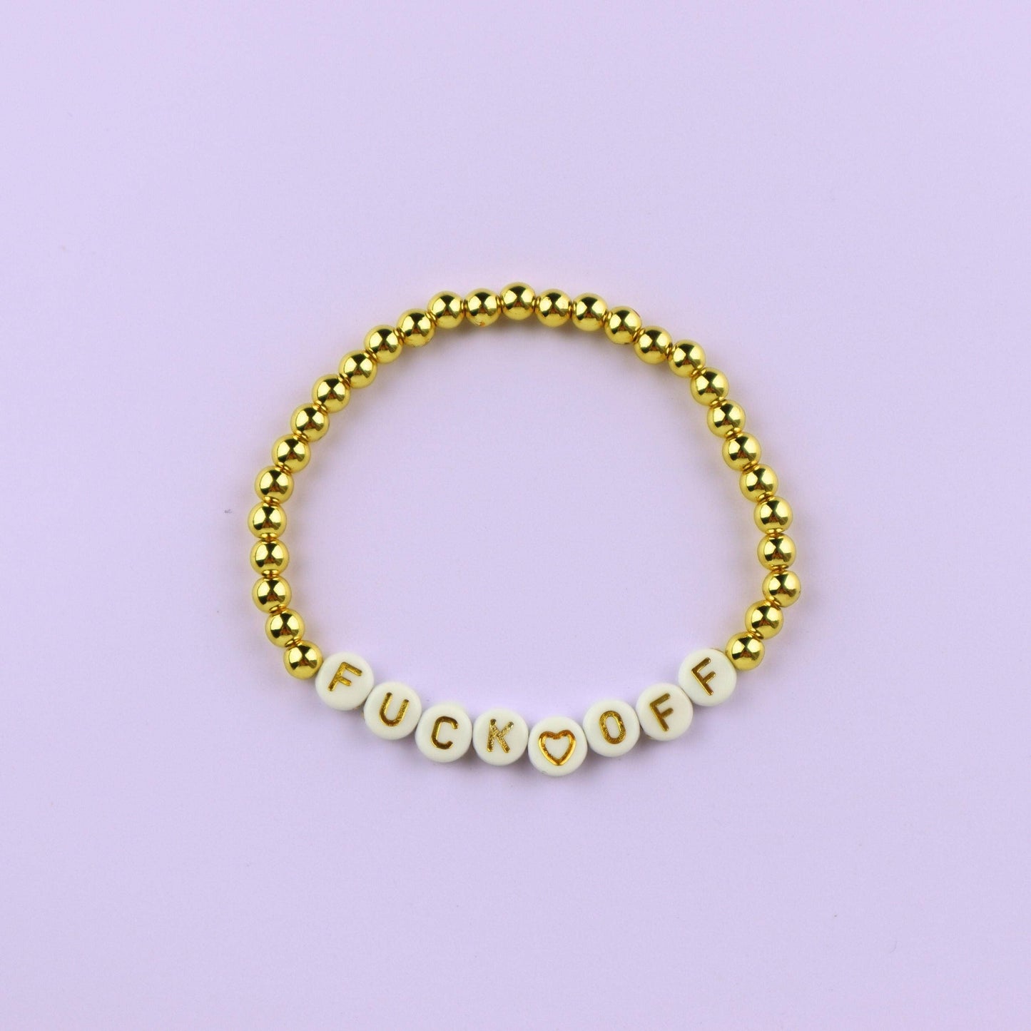 Gold Filled Ball Beaded Message Bracelets