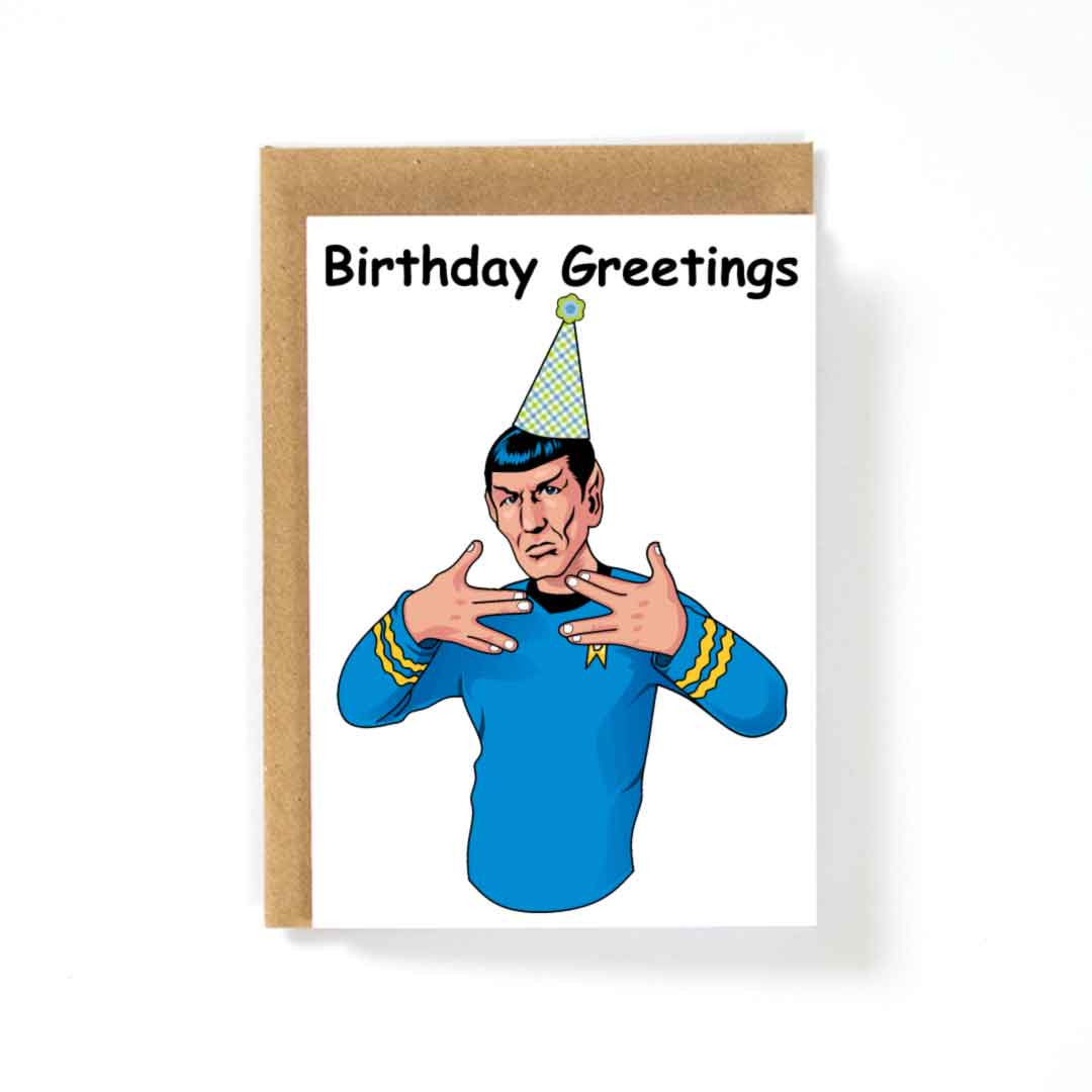 Star Trek Spock Birthday Greetings Card
