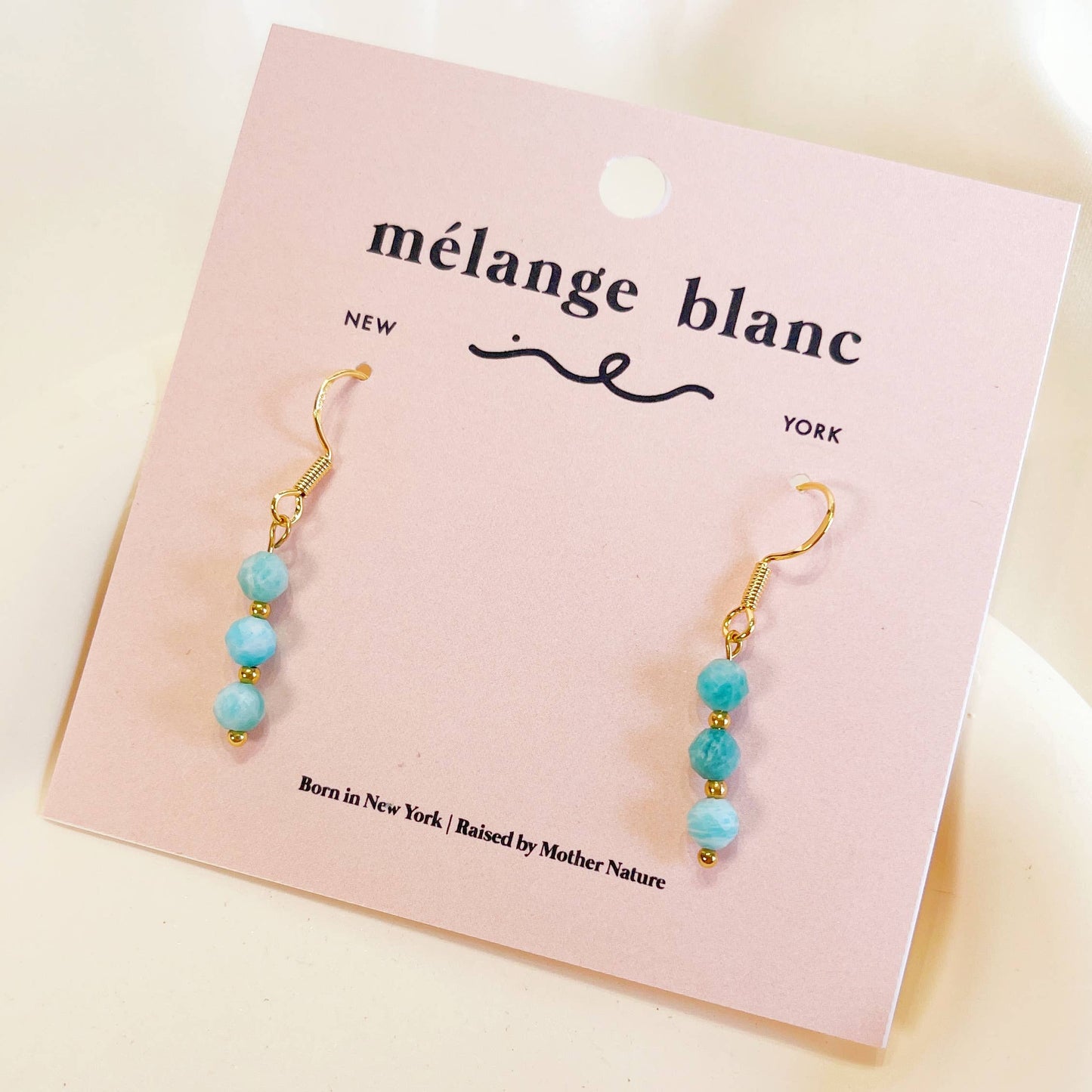 Blue beaded dangle earrings, beads earrings, blue