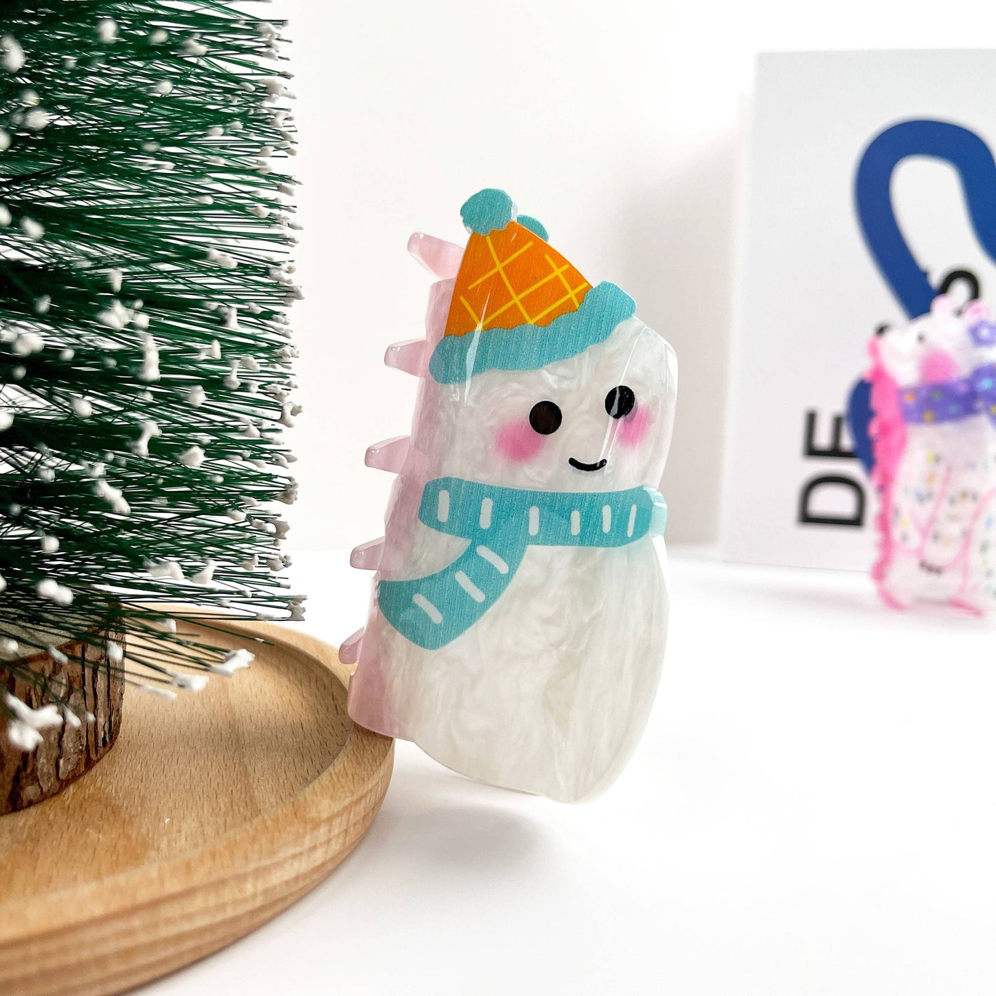 Scarf Snowman Hair Clip, Christmas Claw Hair Clip