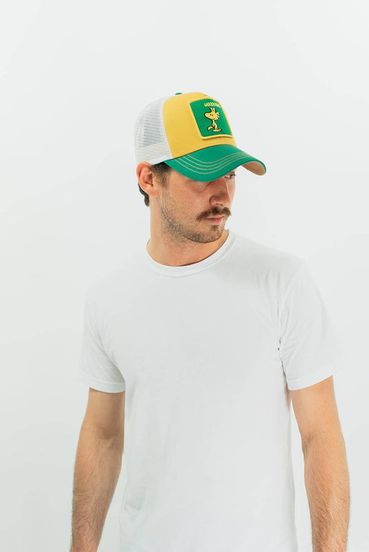 Woodstock Peanuts Cotton Mesh Yellow Adjustable Trucker Hat