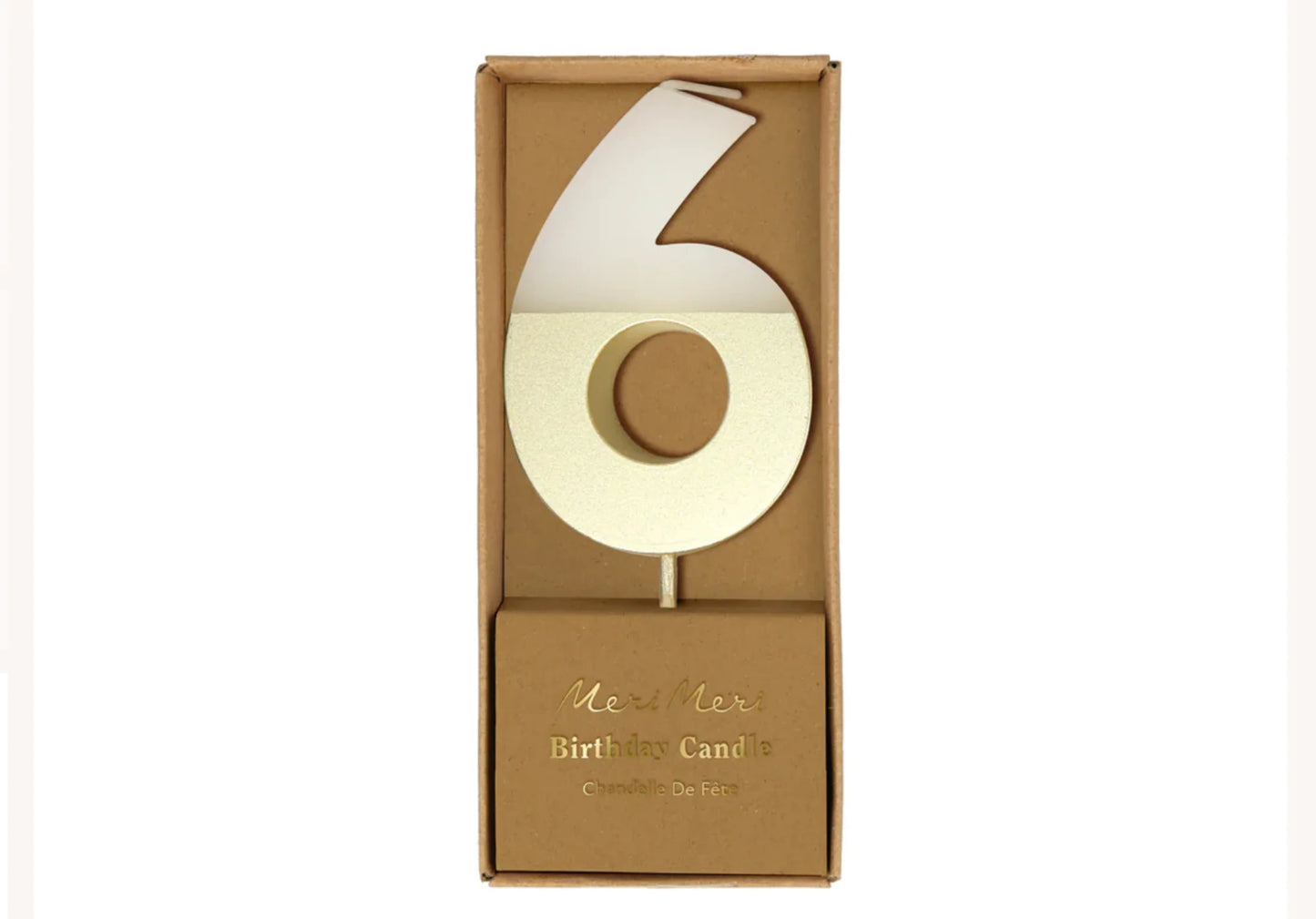 Gold Dipped Number Candles 0-9