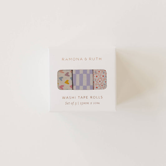 Sweet Hearts Washi Tape Set | Boxed Set of 3