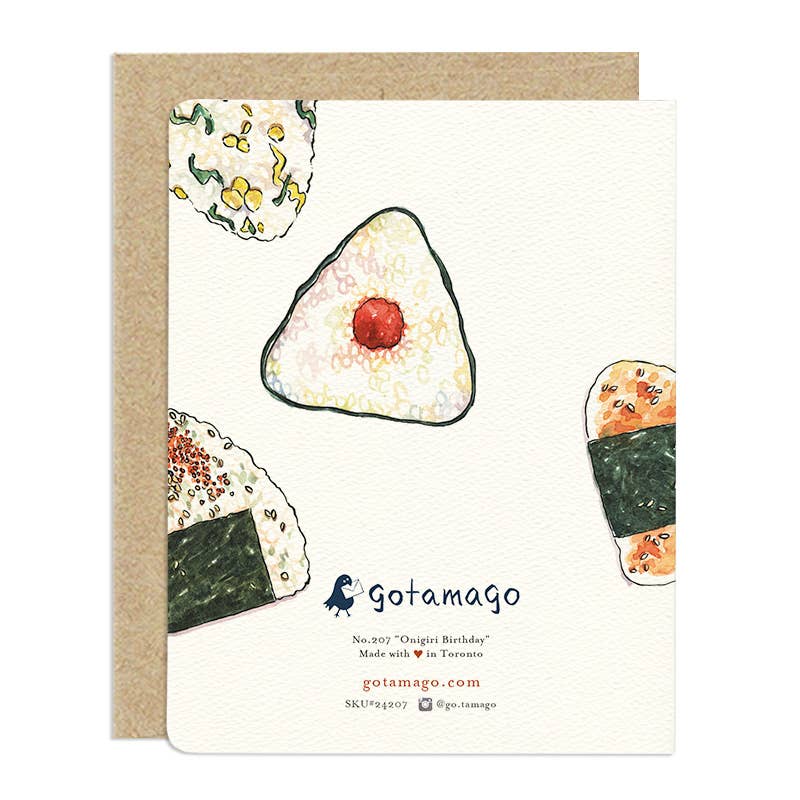 Onigiri Birthday -- Greeting Card