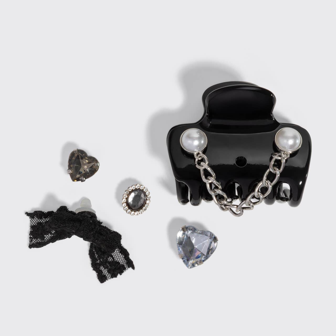KitschPop Cloud Clip 7pc Set Vintage- Black