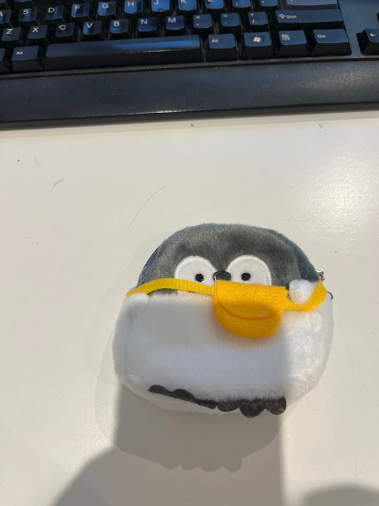 Penguin with Yellow Pouch Coin Purse