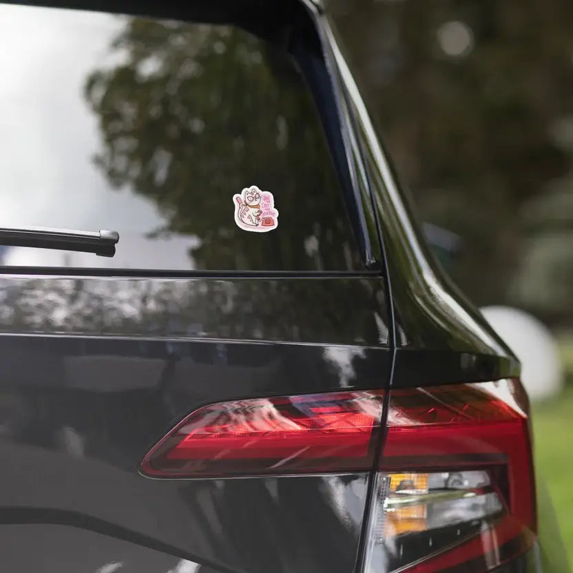 Have the day you deserve cat sticker