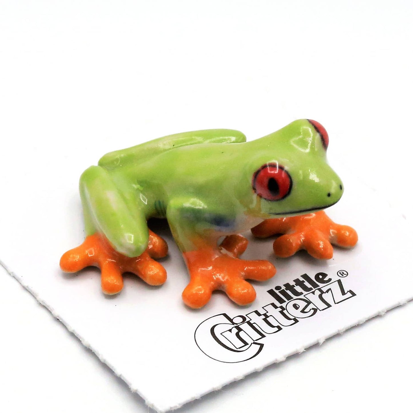 Clinger Red-Eyed Frog Decorative Porcelain Figurine