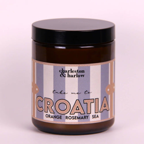 CROATIA: Orange, Rosemary + Sea 8oz Soy Candle FERNWEH - Front & Company: Gift Store