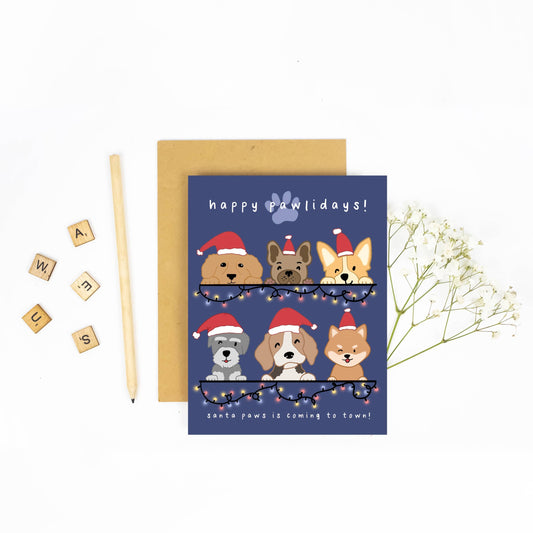 Happy Pawlidays - Christmas Card