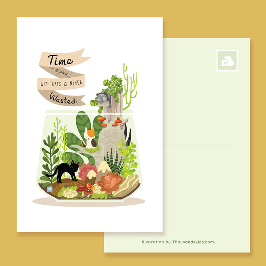 Postcard Time Spent with Cats