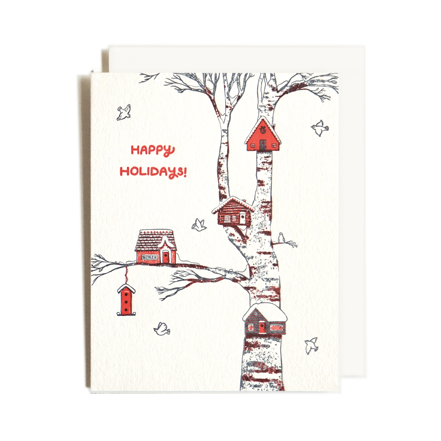 Birdhouse Holiday | Letterpress Card