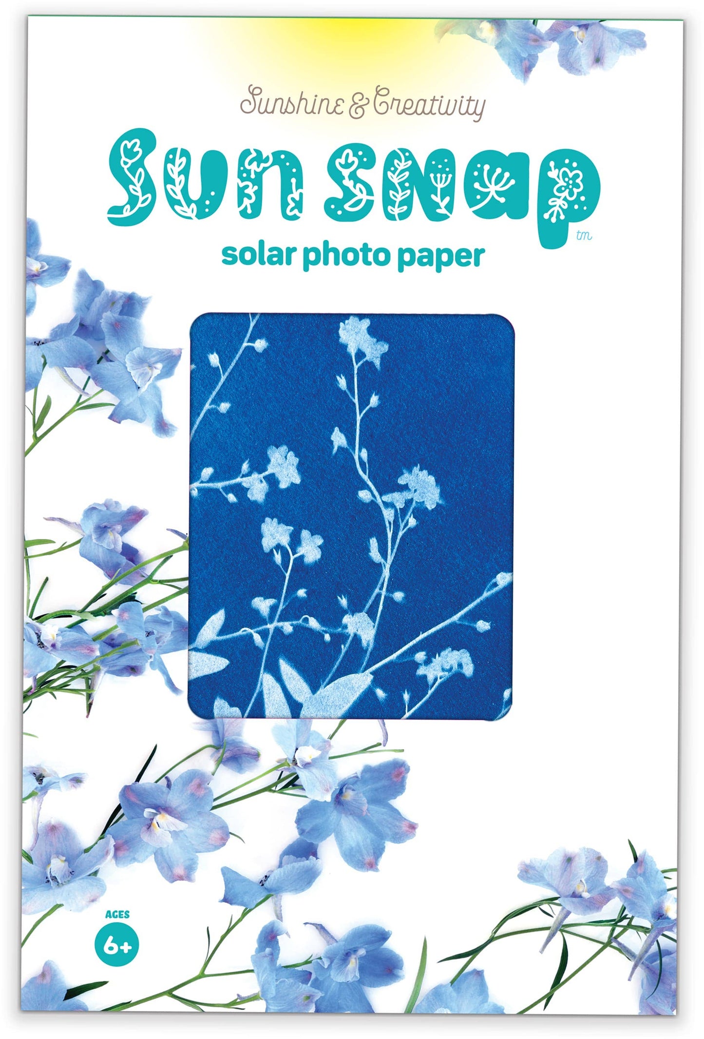 Sun Snap Photo Paper: Cyanotype sun print kit 5.8x8.3”
