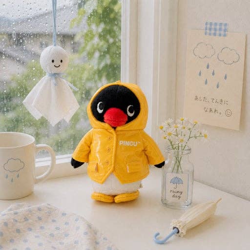 Restock! Pingu Raincoat Plush Keychain new color!