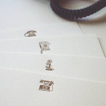 Notecards set - vintage telephone