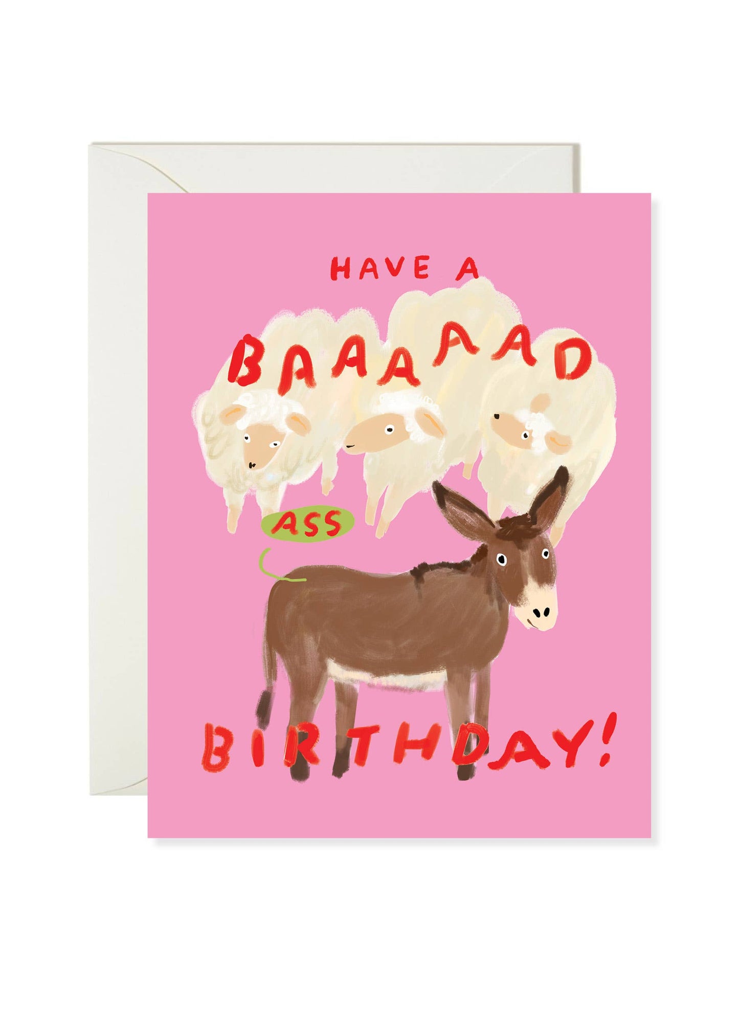 Baaad Ass Birthday - Snarky Donkey Birthday Card