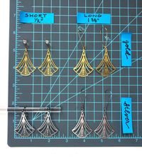 Load image into Gallery viewer, Art Nouveau Triangle Earrings
