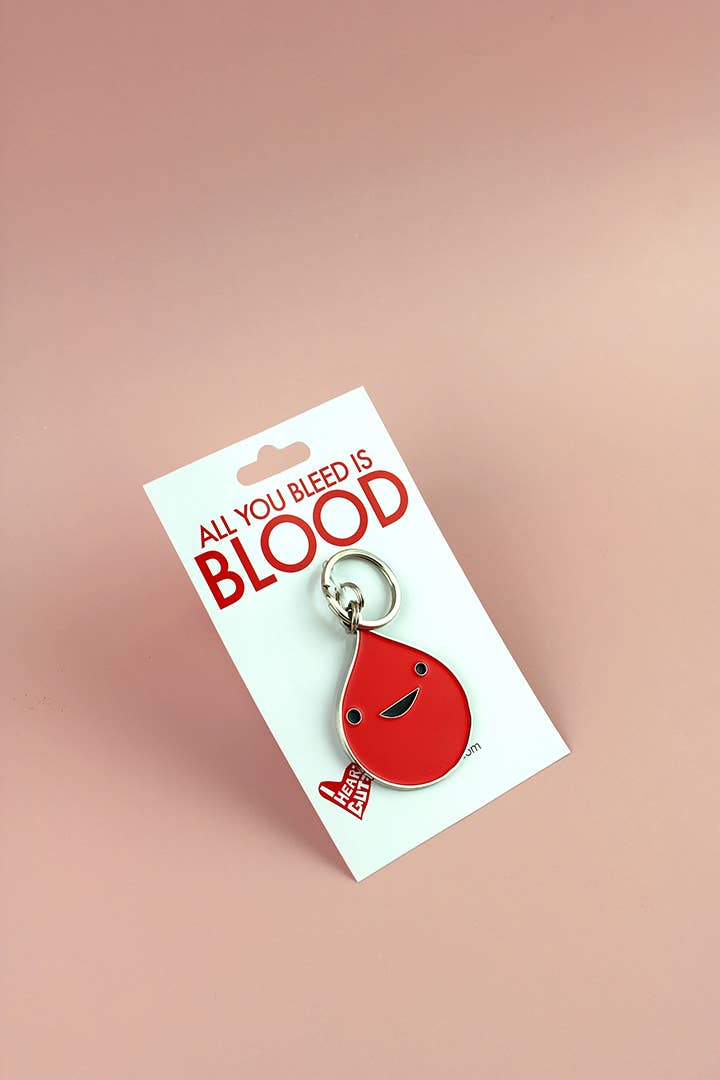 Blood Enamel Keychain - All You Bleed Is Blood