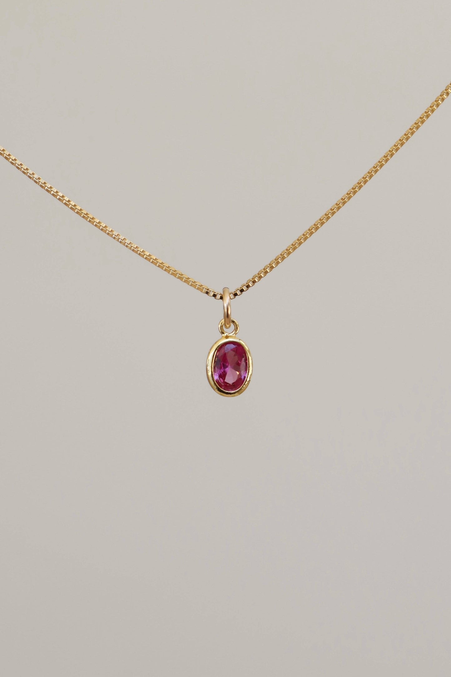 OVAL BIRTHSTONE CHARM