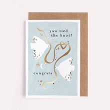 Load image into Gallery viewer, Tied the Knot Wedding Card | Luxury Wedding Greeting Cards
