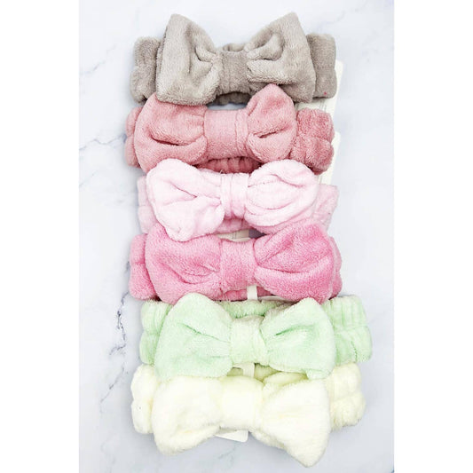 MICRO FIBER BOWTIE FACIAL MAKEUP SPA HEAD BAND