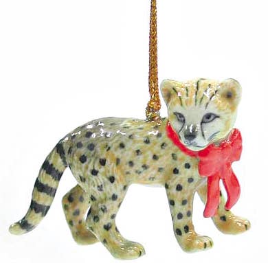 Ornament Cheetah  Northern Rose Porcelain Mini Figurine
