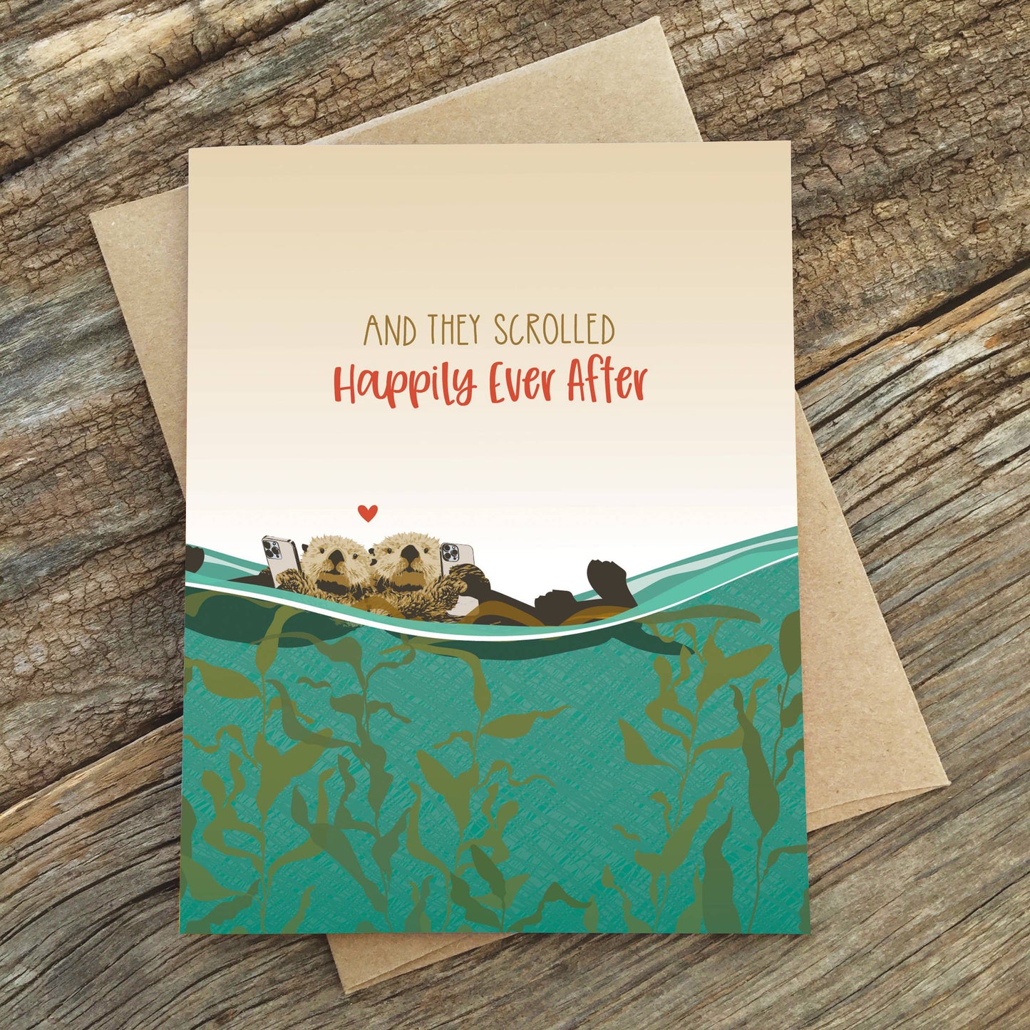 Scrolled Ever After Wedding Card