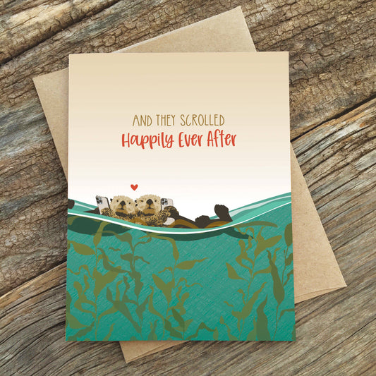 Scrolled Ever After Wedding Card