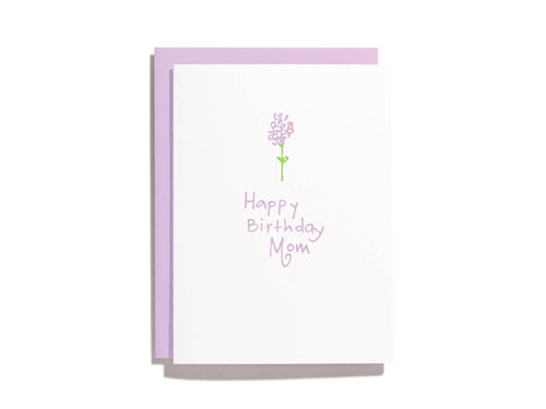 Happy Birthday Mom - Letterpress Greeting Card - Front & Company: Gift Store