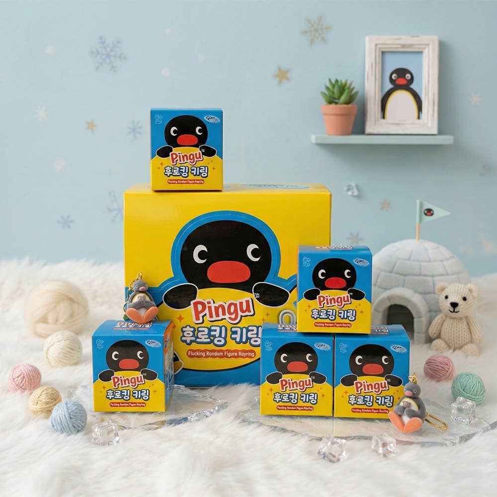 Restock! Pingu Flocking Random Figure Keyring (Blind Box)