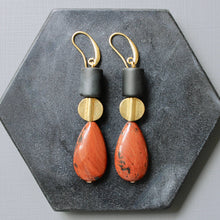 Load image into Gallery viewer, JLTE59 mahogany jasper earrings
