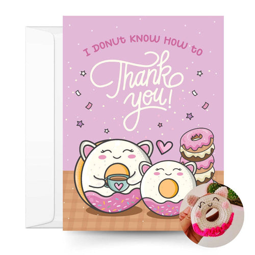 Thank You Card & Donut Crochet Pattern - Front & Company: Gift Store