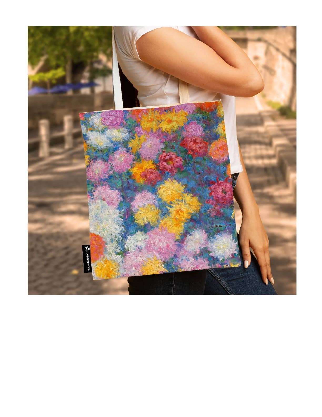 Monet's Chrysanthemums Canvas Bag by Paperblanks (Monet's Chrysanthemums)