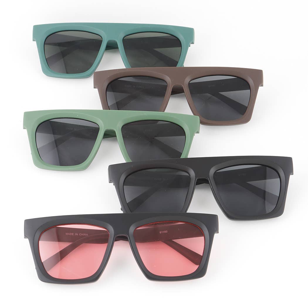 Modern Straight Matte Sunglasses