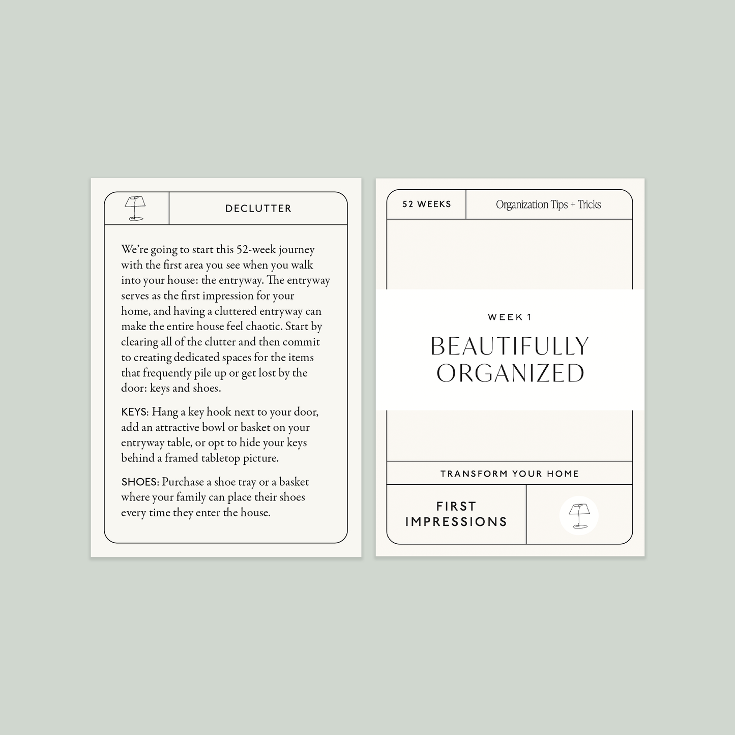 Beautifully Organized In 52 Weeks Cards (stocking stuffers)